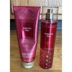 Bath and Body Works FOREVER RED MOISTURIZING BODY CREAM & FRAGRANCE MIST SET